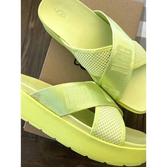 UGG EMILY MESH WOMEN’S SLIDES SANDALS 1119491 POLLEN YELLOW/ AUTHENTIC - Picture 10 of 12